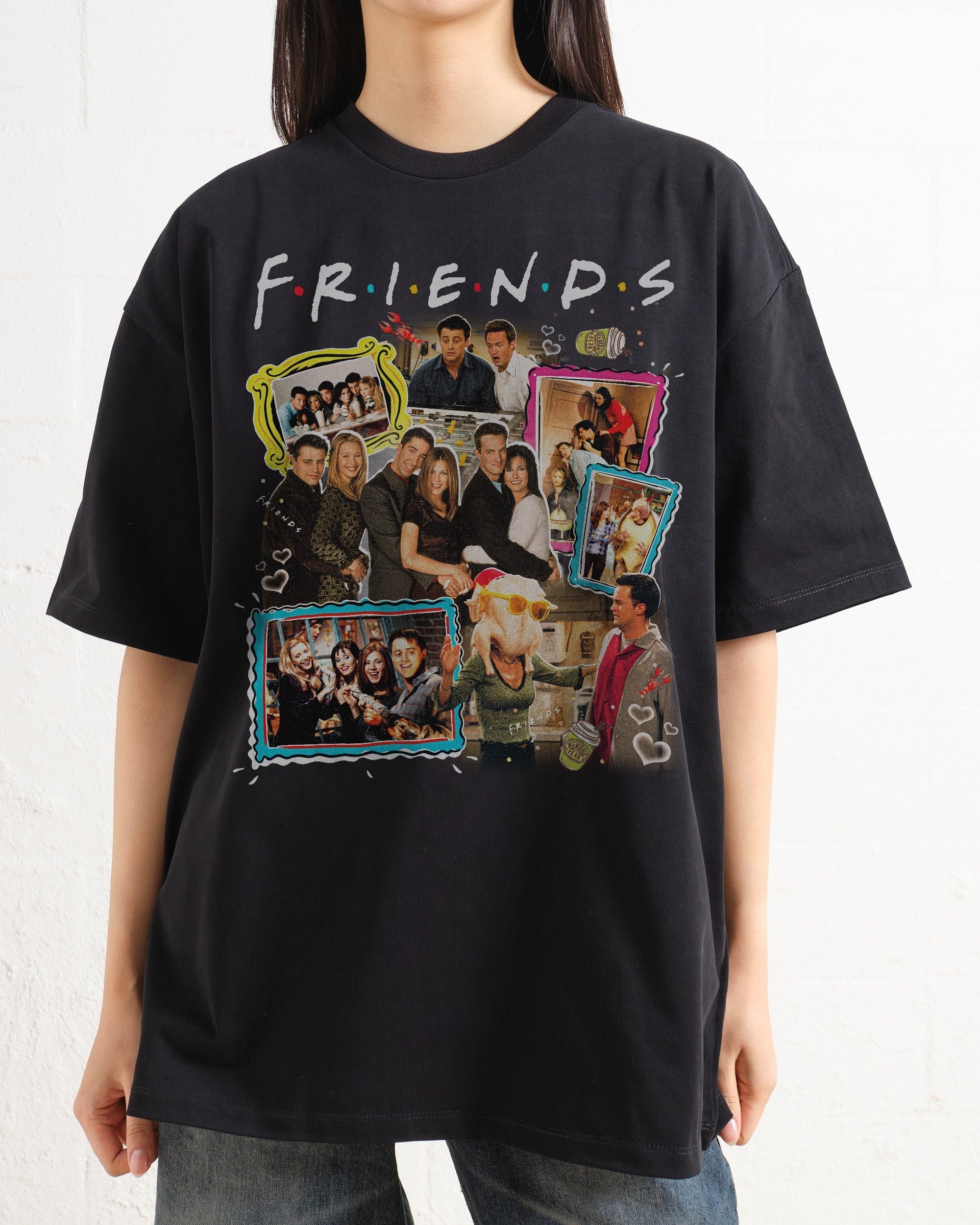 Friends Vintage Oversized Graphic Tee - Unisex 100% Combed Cotton 275gsm