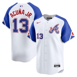 Men's Baseball team Ronald Acuna Jr. White City Connect Limited Player Jersey