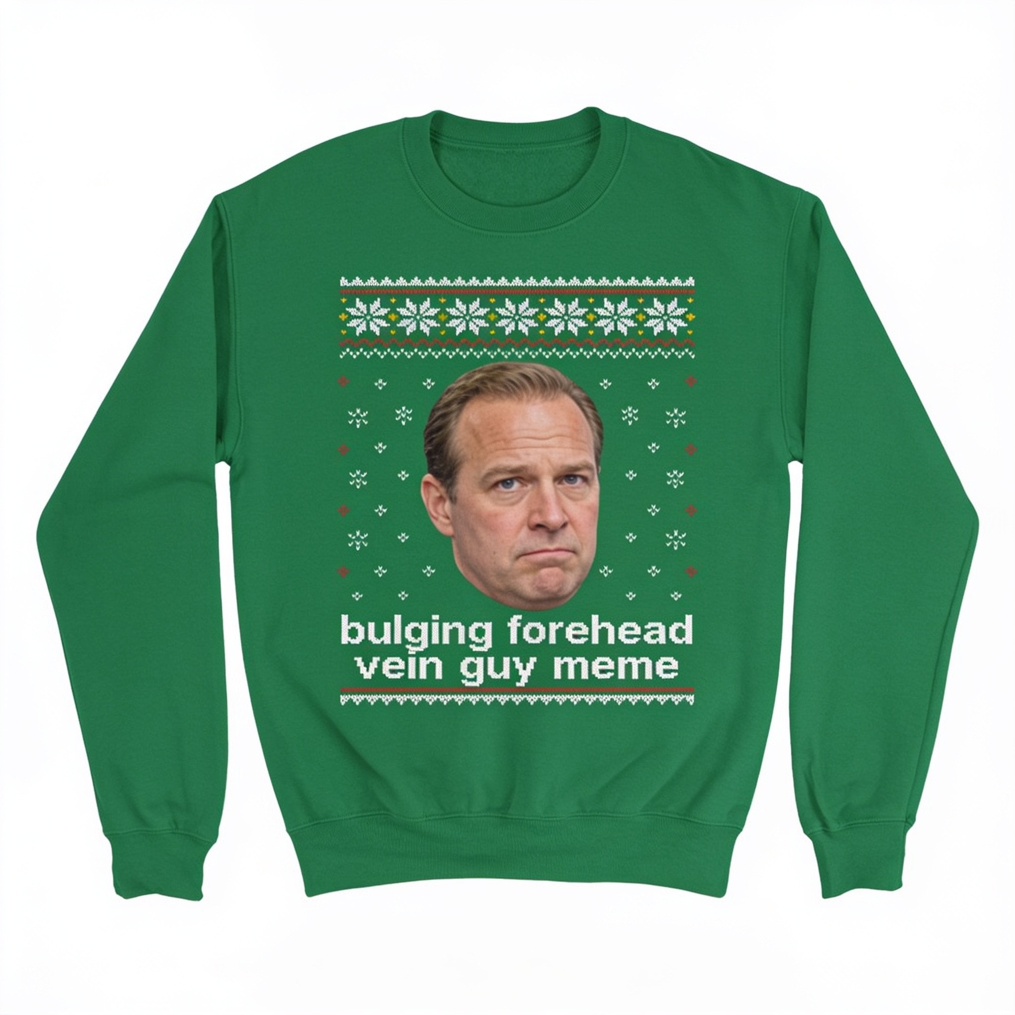 Bulging Forehead Vein Guy Meme Ugly Sweater