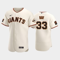 Baseball team 33 Darin Ruf Cream Home Jersey