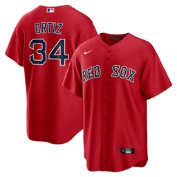 Men's Baseball team David Ortiz Red Alternate Player Jersey