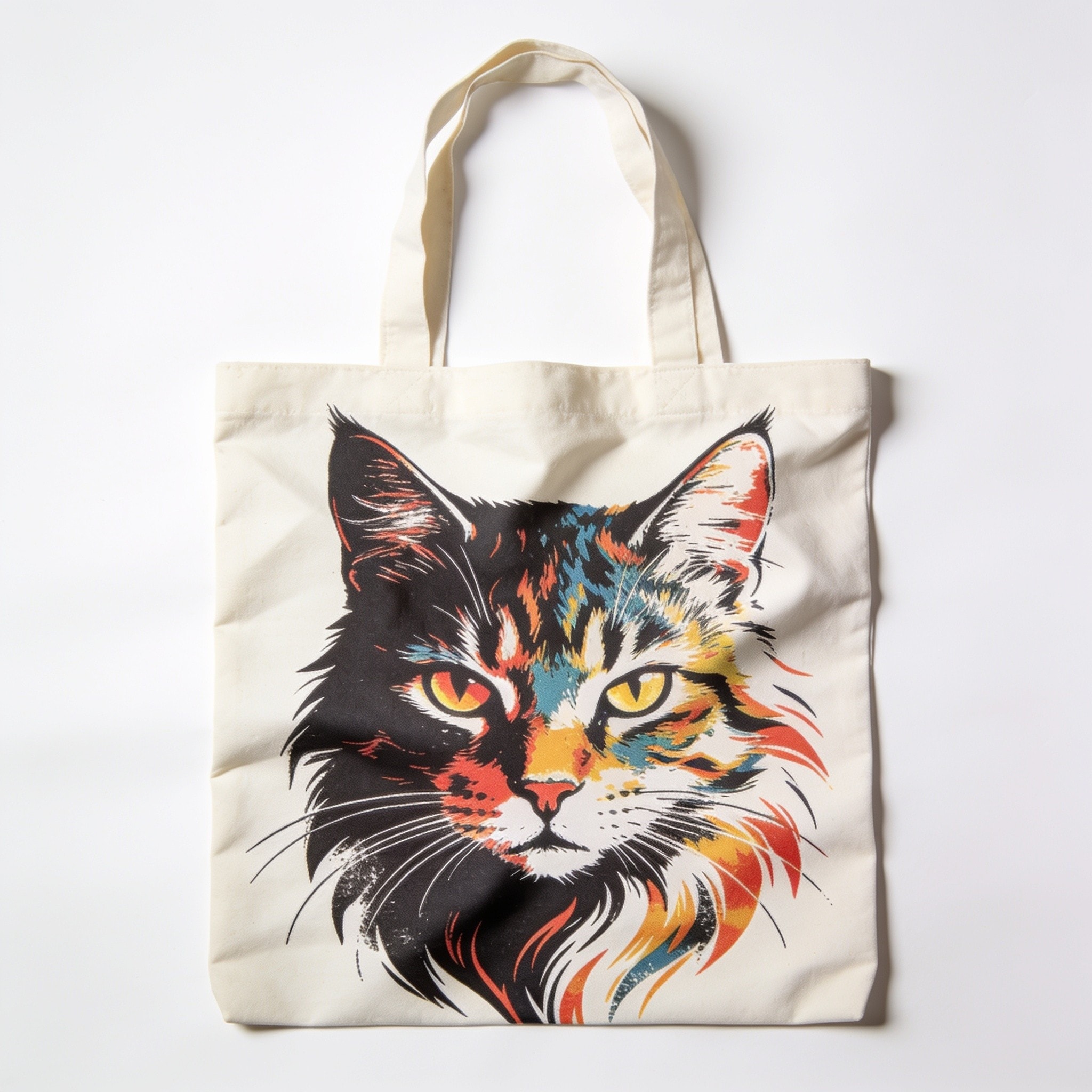 Feline Fury Tote Bag - Premium 100% Cotton Canvas with Reinforced Straps
