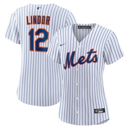 Francisco Lindor 12 Baseball team Home Women's Jersey - White