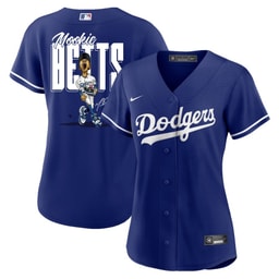 Mookie Betts 50 Baseball team Signed Cartoon 2023 Alternate Player Women's Jersey - Royal