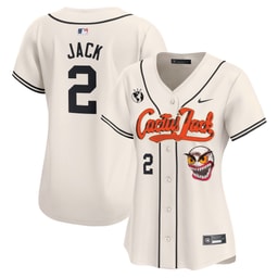 Jack 2 Baseball team Cactus Jack Patch Women's Jersey - Cream