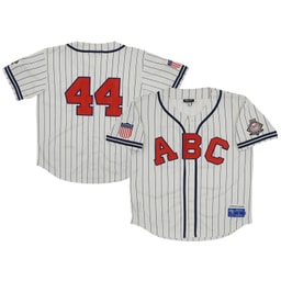 Men's Atlanta Black Crackers #44 Rings & Crwns Cream Mesh Button-Down Jersey