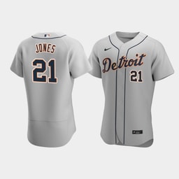 JaCoby Jones 21 Baseball team Gray Road Jersey