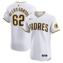 Enyel De Los Santos 62 Baseball team Home Elite Player Men's Jersey - White