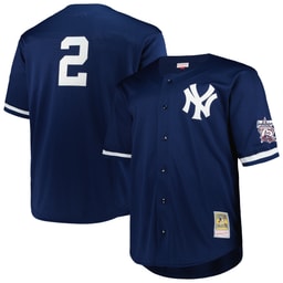 Men's Baseball team Derek Jeter Apparel brand Navy Big & Tall Cooperstown Collection Mesh Batting Practice Jersey