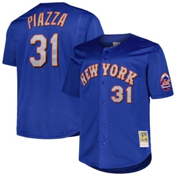 Men's Baseball team Mike Piazza Apparel brand Royal Big & Tall Cooperstown Collection Mesh Batting Practice Jersey