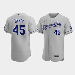 Kyle Zimmer 45 Baseball team Gray Road Jersey