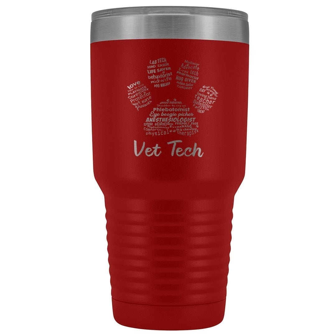 Vet Tech- Paw Print 30oz Vacuum Tumbler