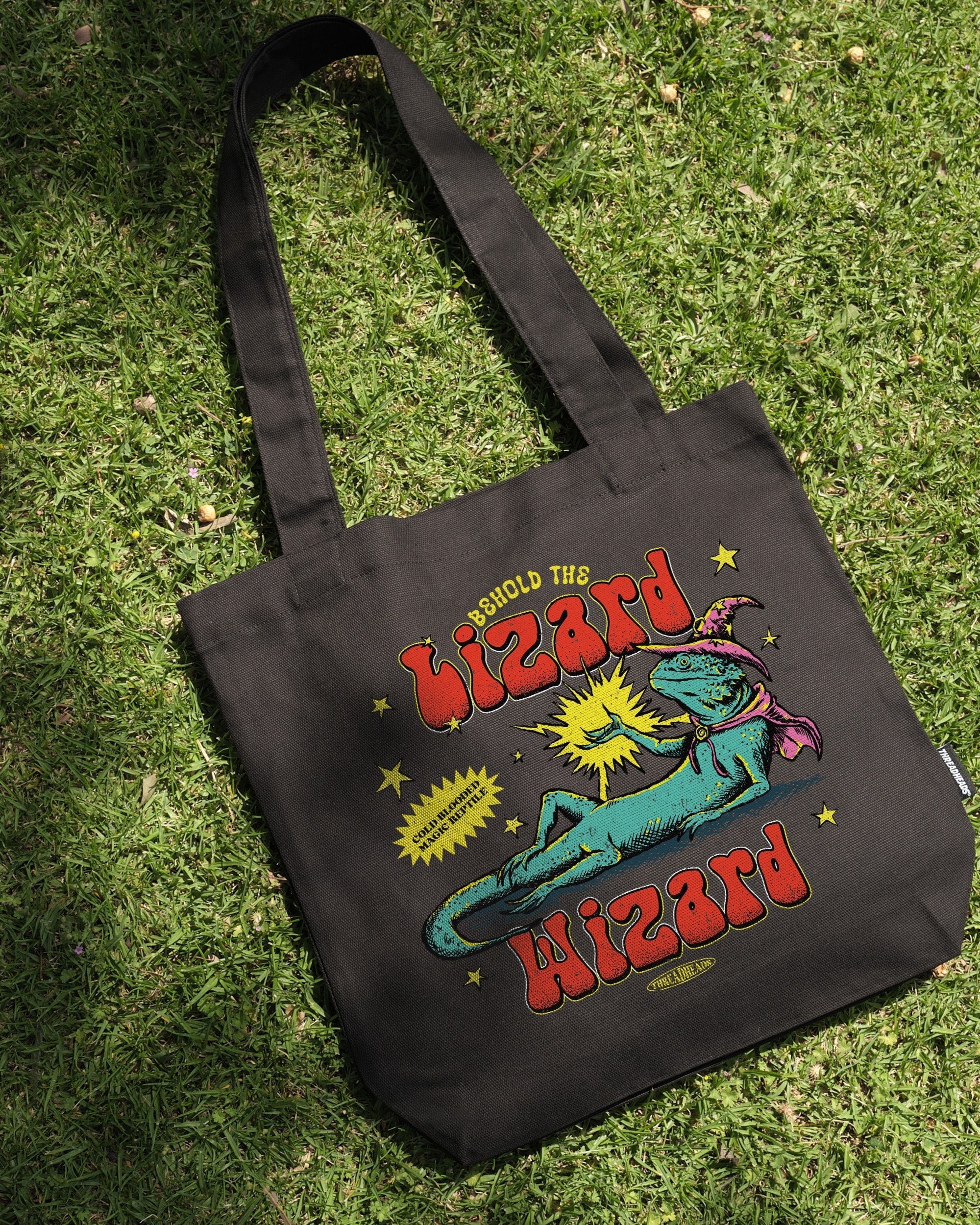 Lizard Wizard Tote Bag - Premium 100% Cotton Canvas with Reinforced Straps