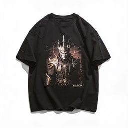 Vintage Sauron Oversized T-Shirt - Lord of the Rings Graphic Tee, Unisex, 100% Combed Cotton
