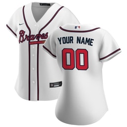 Baseball team Women's Home Custom Jersey - White
