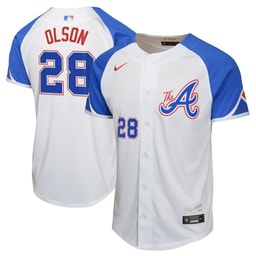 Matt Olson 28 Baseball team City Connect Limited Youth Jersey - White