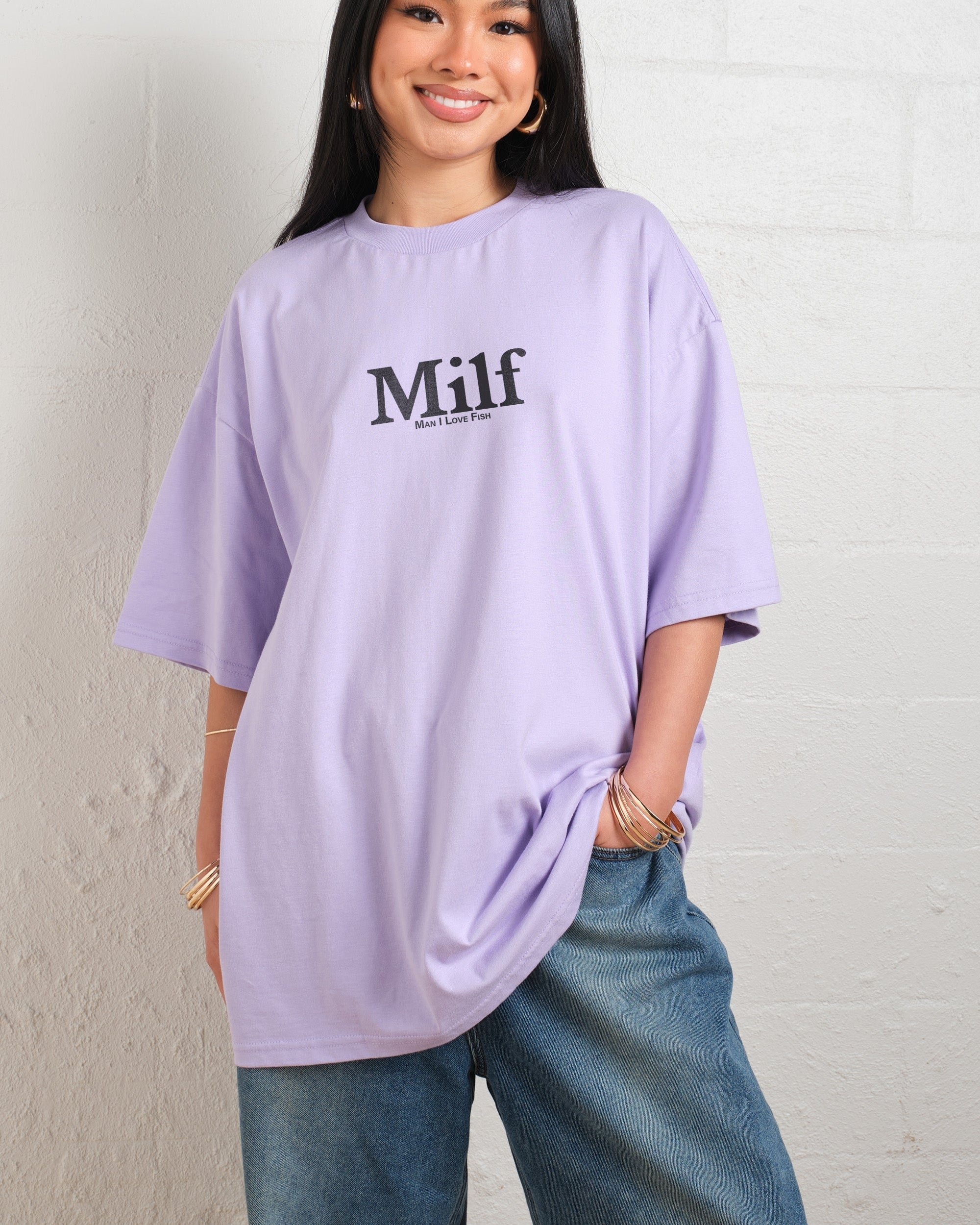 Man I Love Fish Front and Back Oversized Graphic T-Shirt - Unisex 90s Boxy Fit
