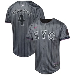 Francisco Alvarez 4 Baseball team 2024 City Connect Limited Youth Jersey - Graphite