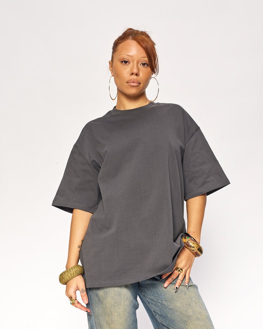 Oversized Unisex Tee - 90s Boxy Fit, Dropped Shoulders, 100% Combed Cotton 275 GSM