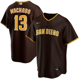 Men's Baseball team Manny Machado Brown Alternate Player Jersey
