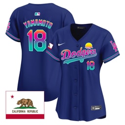 Yoshinobu Yamamoto 18 Baseball team 2024 Los Angeles City Style California Republic Patch Women's Jersey - Royal