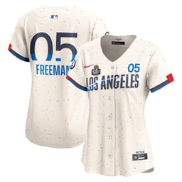 Freddie Freeman 5 Baseball team Women's 2024 World Series Champions City Connect Limited Player Jersey - Cream