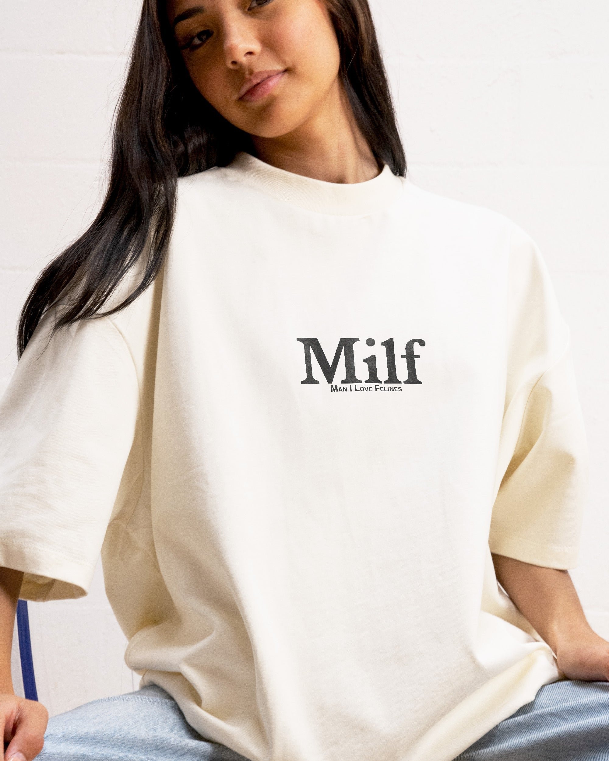 Man I Love Felines Front and Back Oversized Graphic T-Shirt - Unisex 90s Boxy Fit