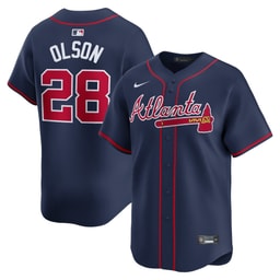 Men's Baseball team Matt Olson Navy Alternate Limited Player Jersey