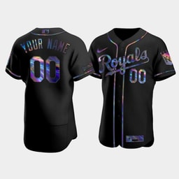 Men's Baseball team Custom Black Golden Edition Holographic Jersey