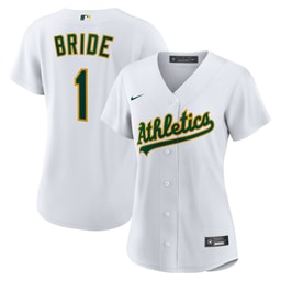 Women's Baseball team #1 Bride Home Jersey, White