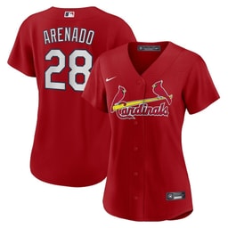 Nolan Arenado 28 Baseball team Women's Alternate Jersey - Red