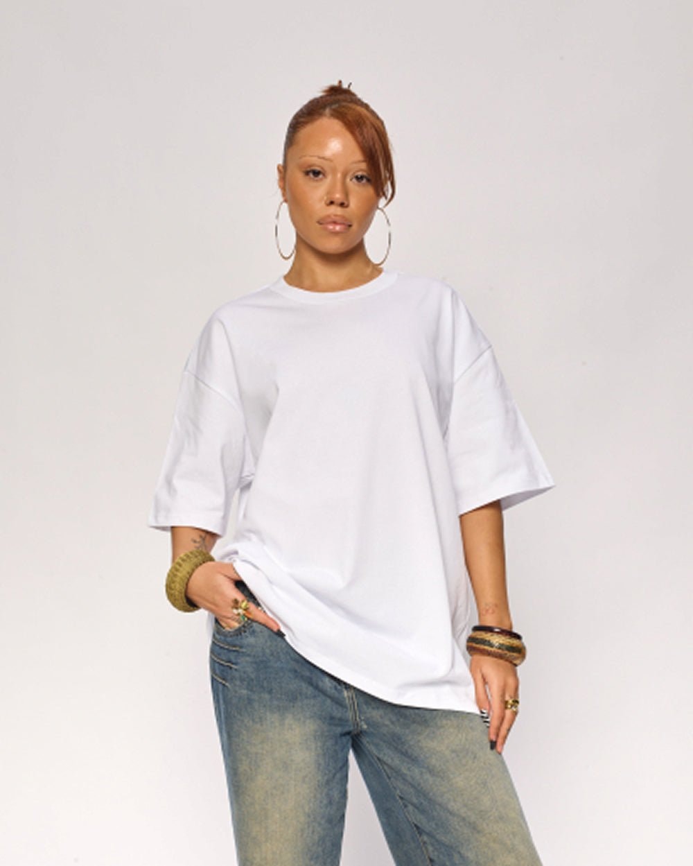 Oversized Unisex Tee - 90s Boxy Fit, Dropped Shoulders, 100% Combed Cotton 275 GSM