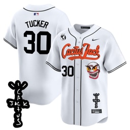 Kyle Tucker 30 Baseball team Cactus Jack Patch V2 Men's Jersey - White