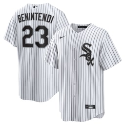 Men's Baseball team Andrew Benintendi Home Official Player Jersey, White/Black