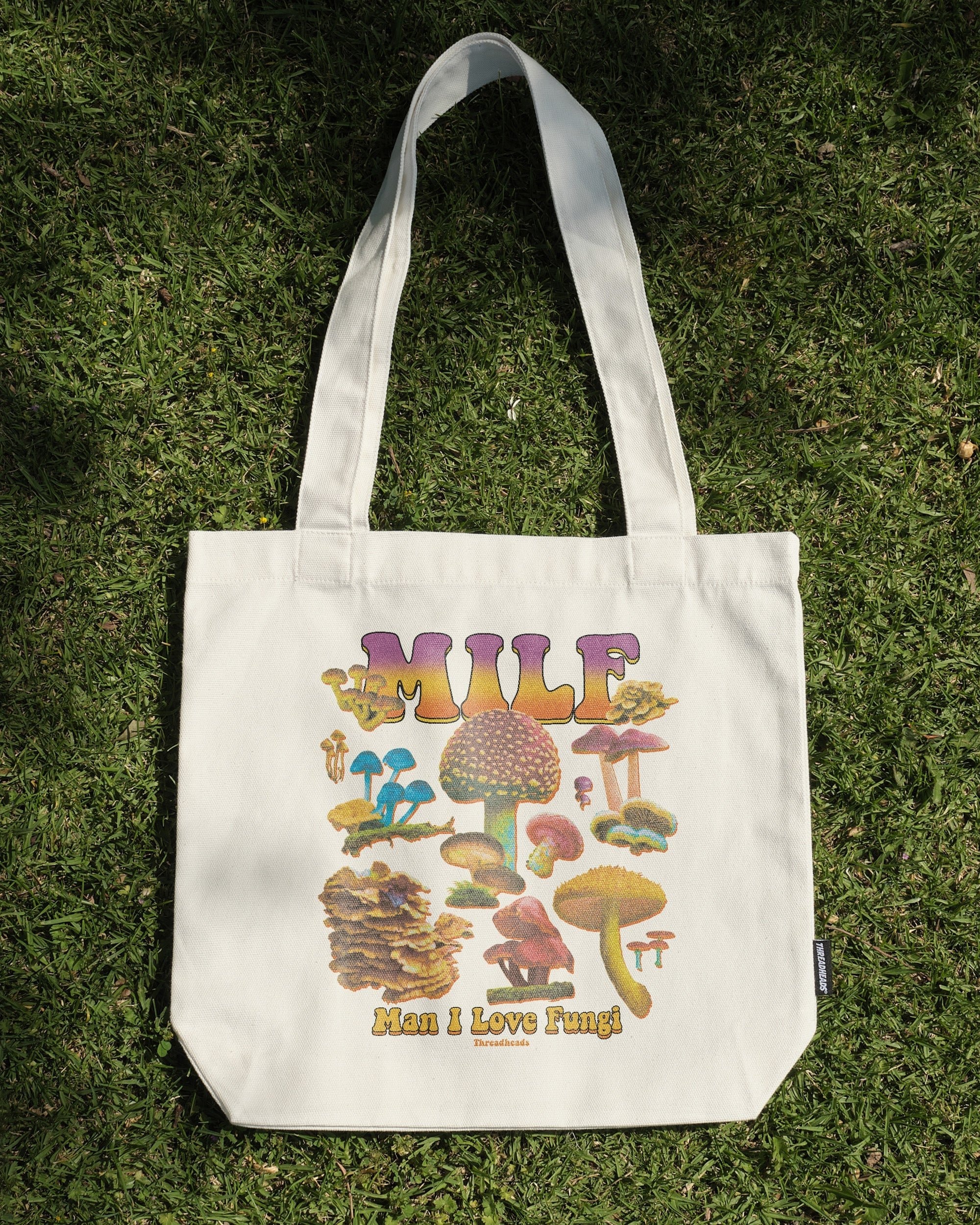 MILF Fungi Tote Bag - Premium 100% Cotton Canvas with Reinforced Straps