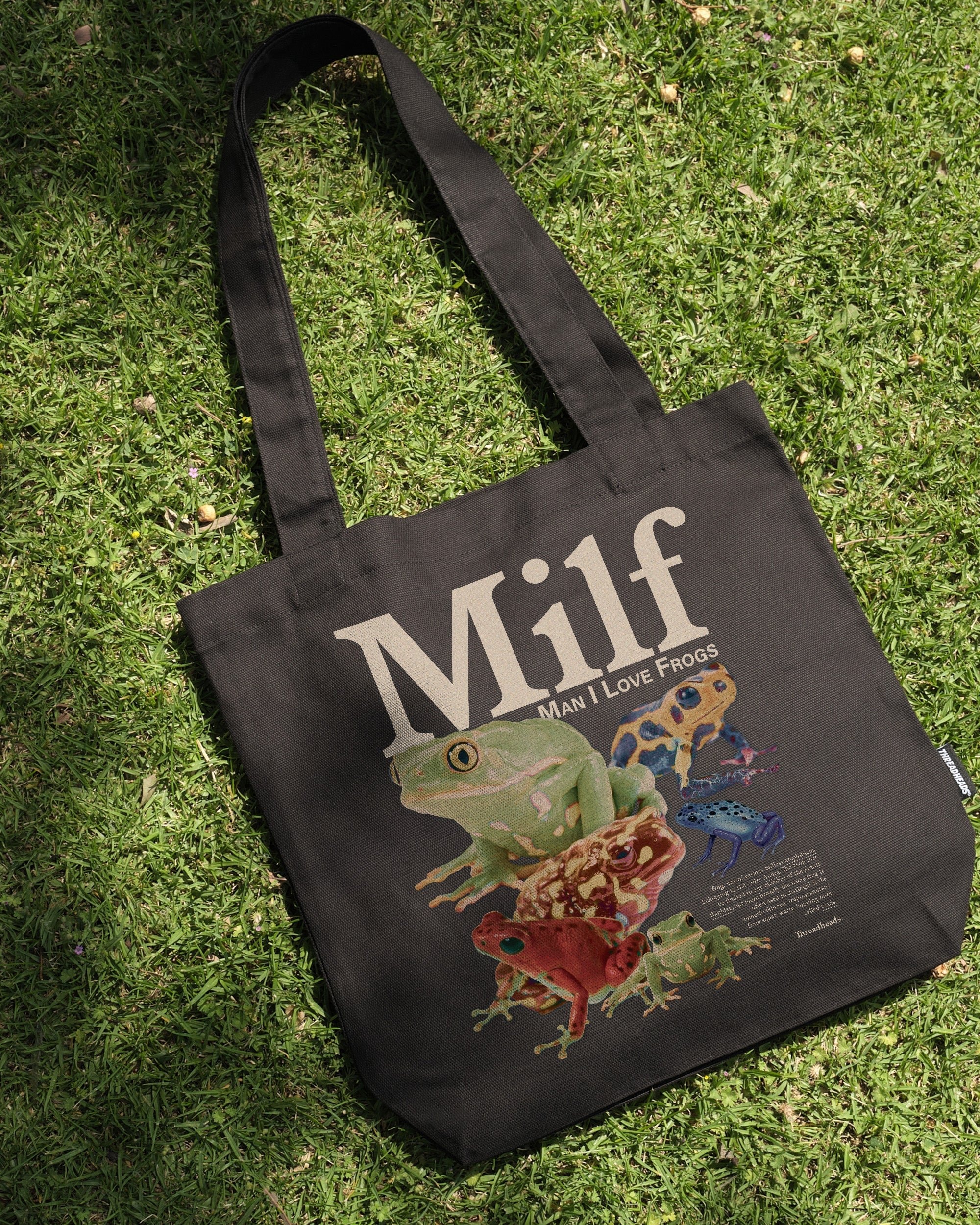 Man I Love Frogs Tote Bag - Premium 100% Cotton Canvas