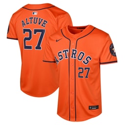 Youth Baseball team Jose Altuve Orange Alternate Limited Player Jersey