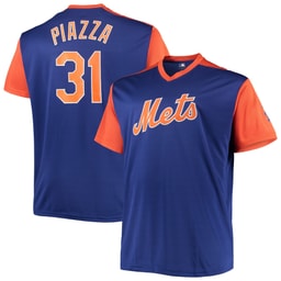 Men's Baseball team Mike Piazza Royal/Orange Cooperstown Collection Player Jersey