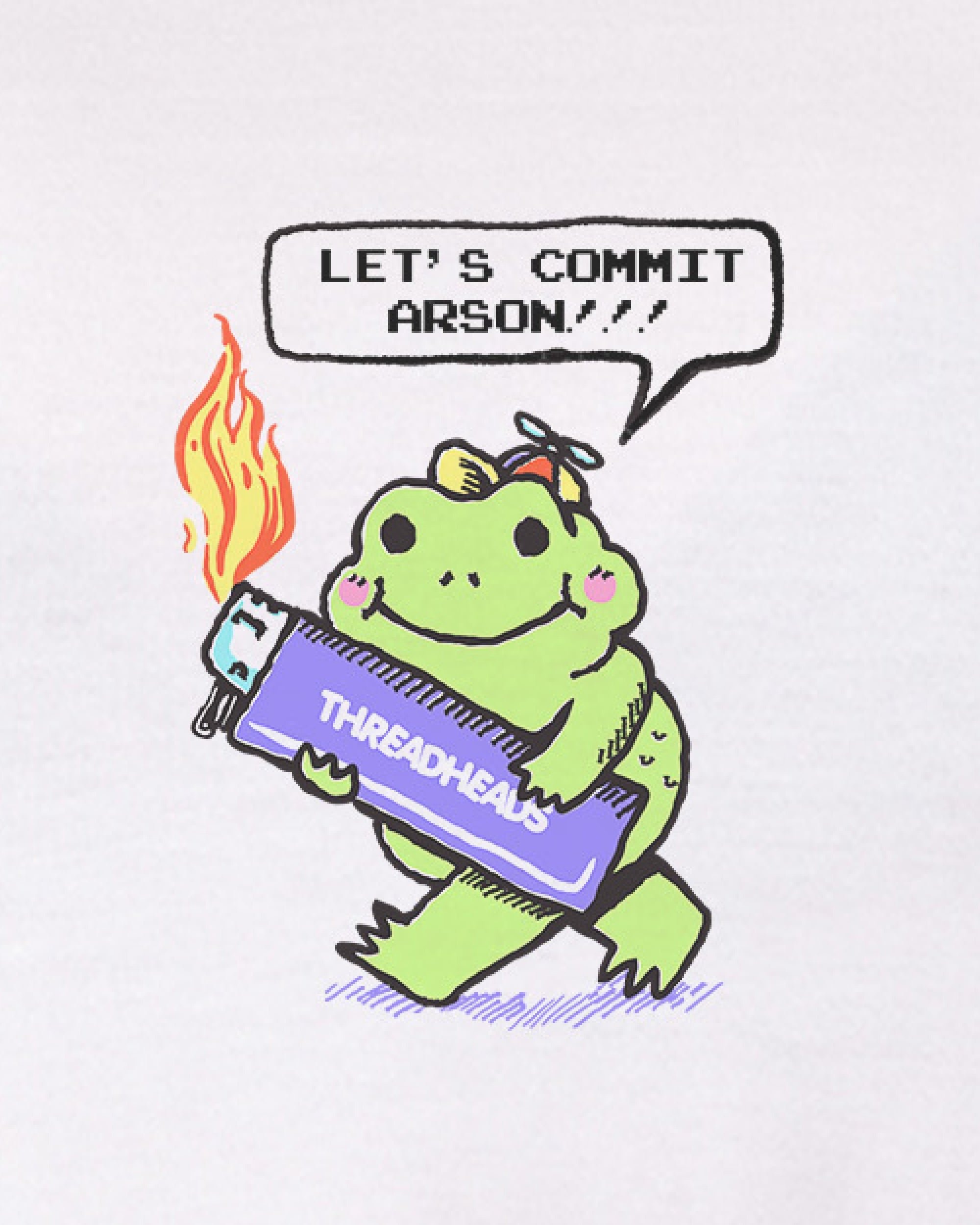 Let's Commit Arson Oversized Graphic Tee - Threadheads Unisex 90s Boxy Fit