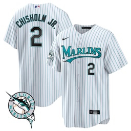 Jazz Chisholm Jr. 2 Baseball team Throwback Men's Jersey - White