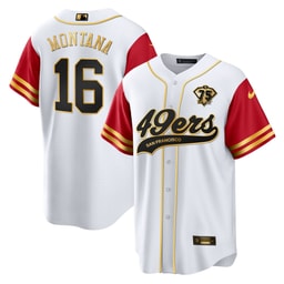 Joe Montana 16 Football team Baseball Men's Jersey - Color Sleeve