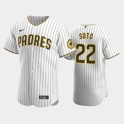 Baseball team Juan Soto 22 Home White Jersey