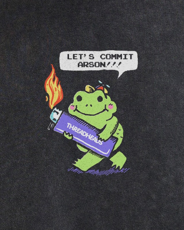 Let's Commit Arson Oversized Graphic Tee - Threadheads Unisex 90s Boxy Fit