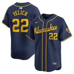 Christian Yelich 22 Baseball team Alternate Limited Men's Jersey - Navy