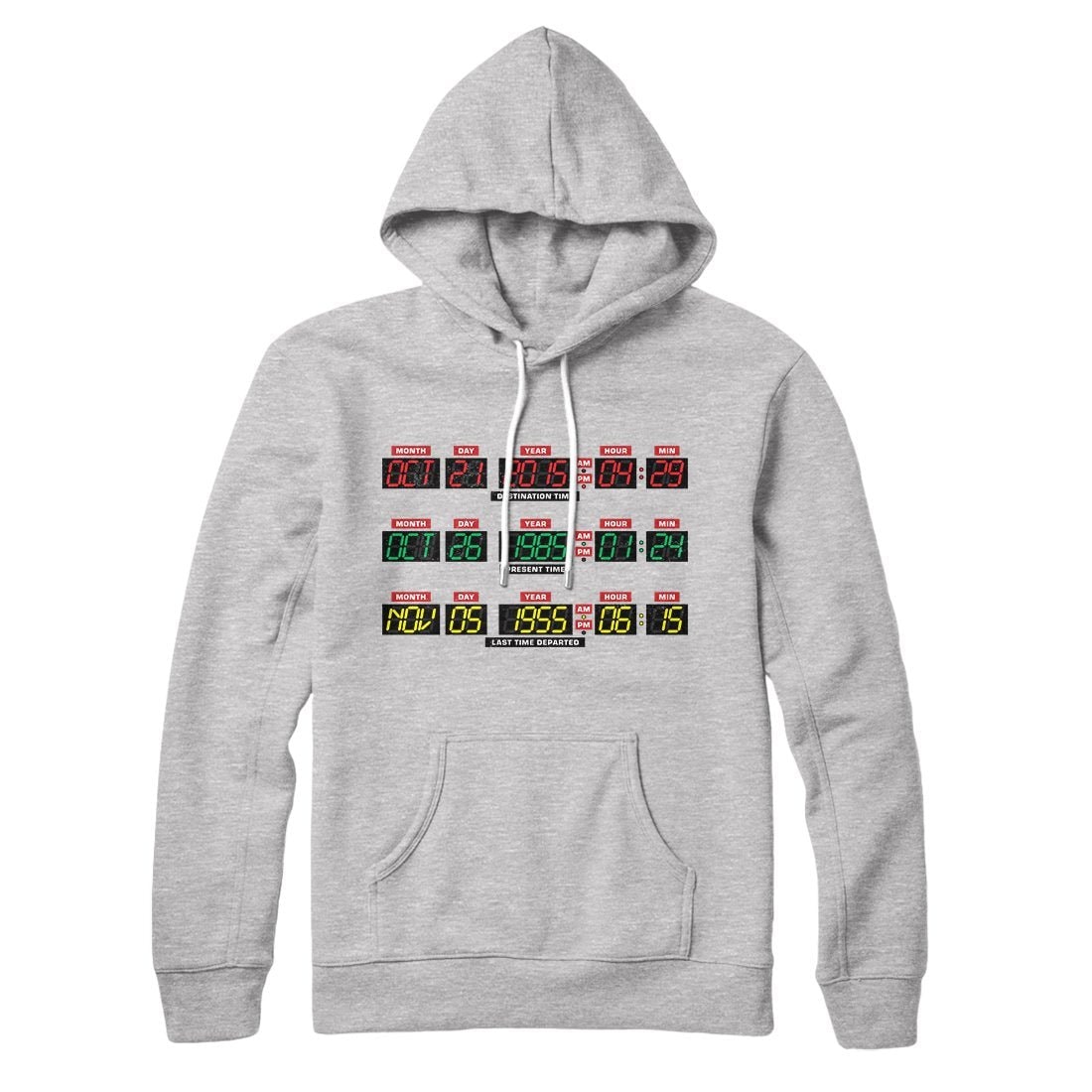 Time Machine Dashboard Hoodie - Unisex Cotton Polyester Pullover with Kangaroo Pocket