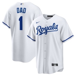 Men's Baseball team #1 Dad Home Jersey, White