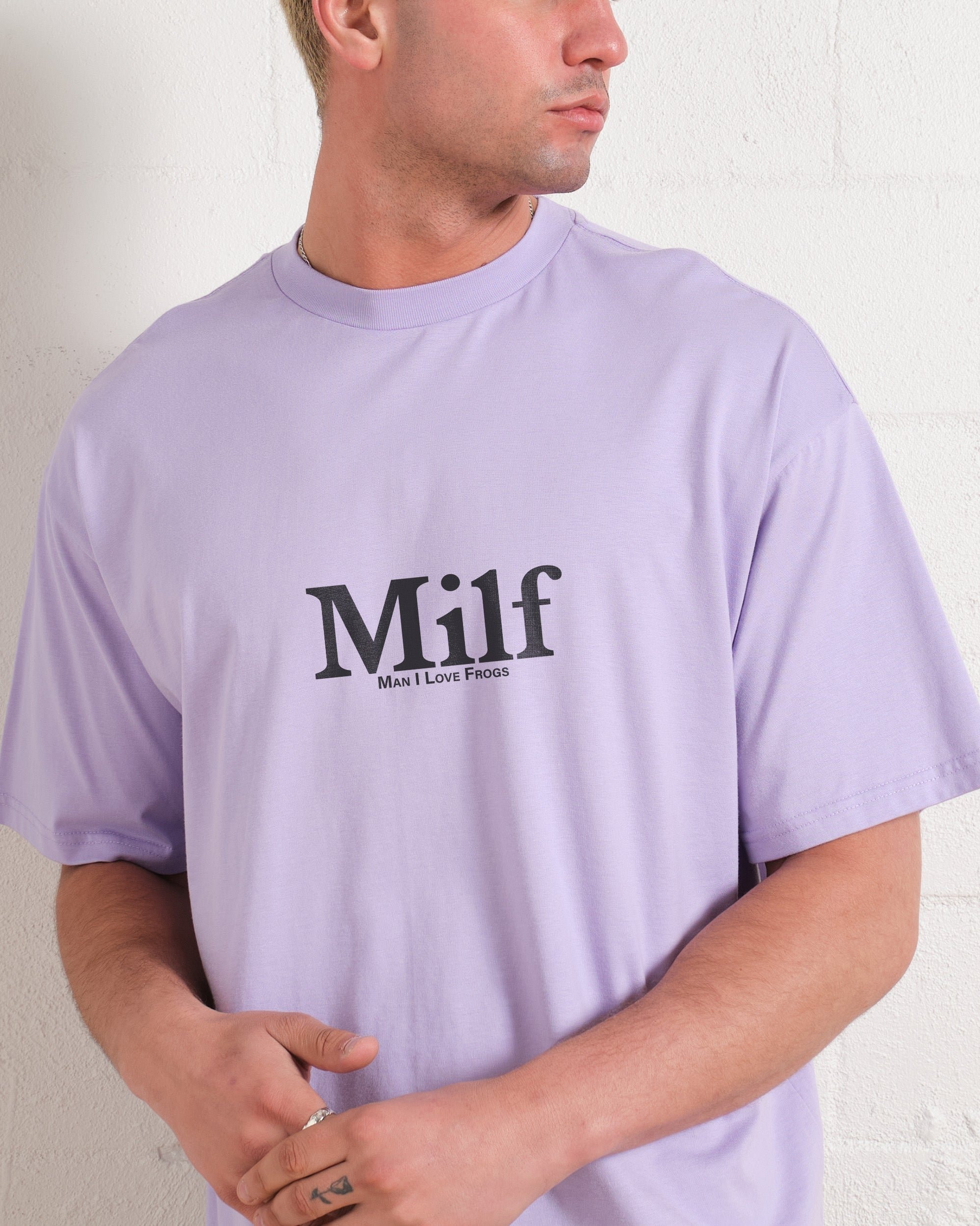 Man I Love Frogs Front and Back Oversized T-Shirt - Unisex 90s Boxy Fit Cotton Tee