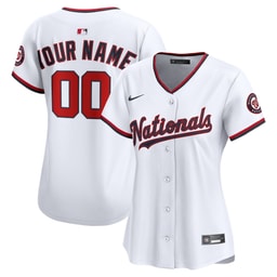 Women's Baseball team Home Limited Custom Jersey, White
