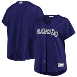 Women's Baseball team Purple Plus Size Alternate Team Jersey