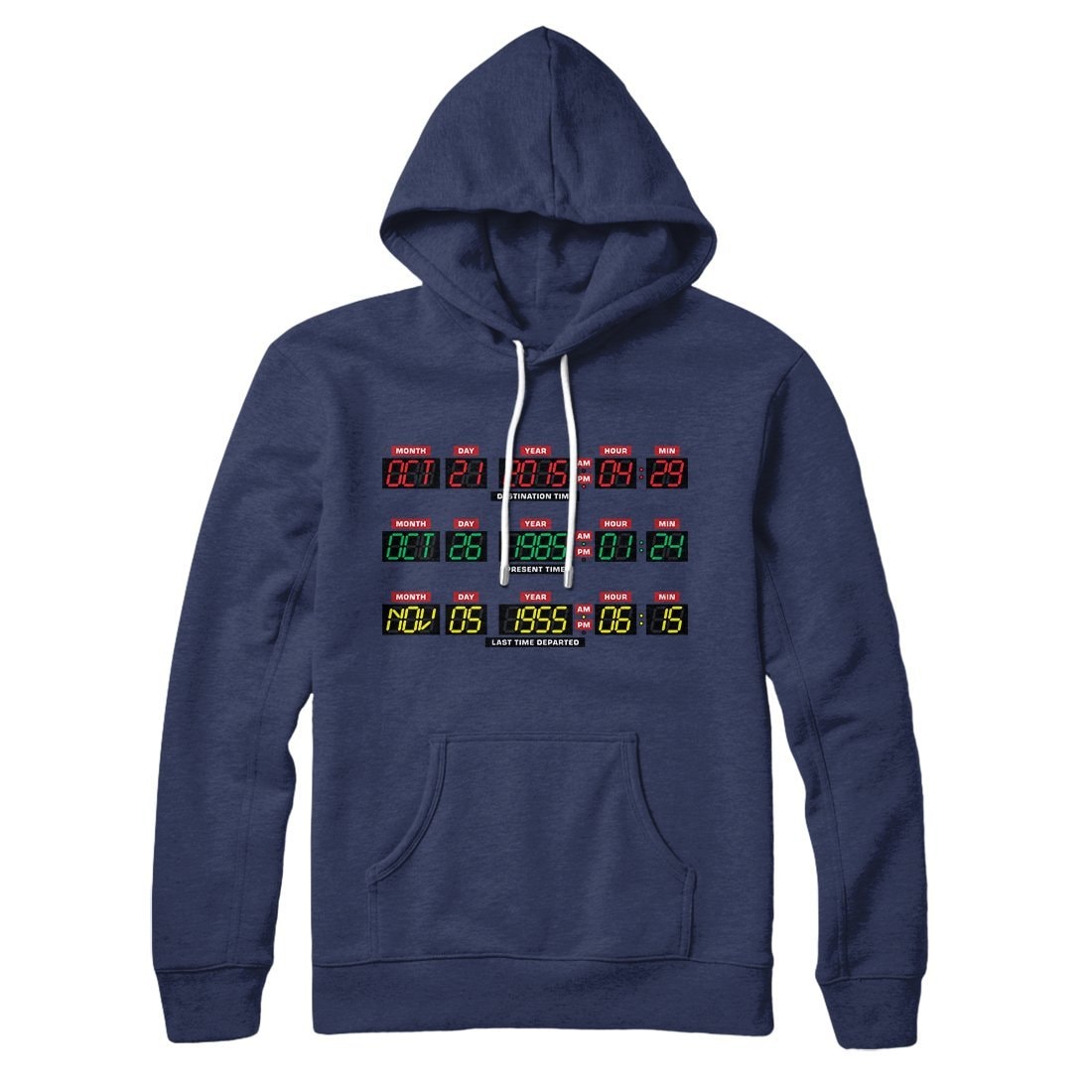 Time Machine Dashboard Hoodie - Unisex Cotton Polyester Pullover with Kangaroo Pocket